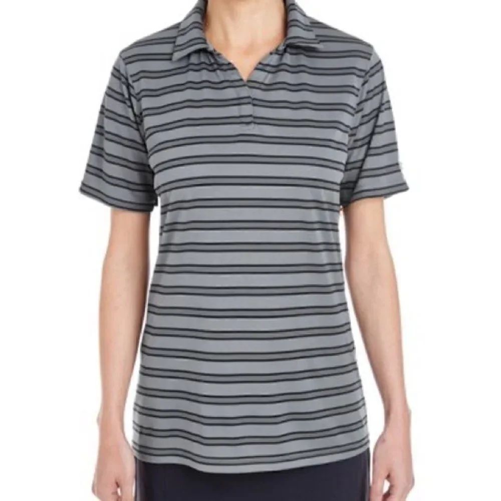 UA Polo Gray golf tennis Black stripes collared M